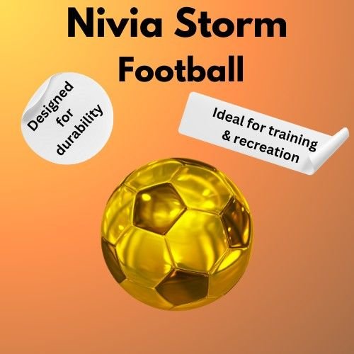 Yellow Nivia Storm football designed for training and recreational use