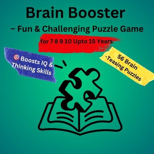 Brain Booster puzzle game, fun and challenging, for boosting IQ and thinking skills, suitable for ages 8 to 15