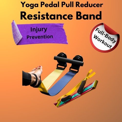 Colorful yoga pedal pull resistance band for full-body workout