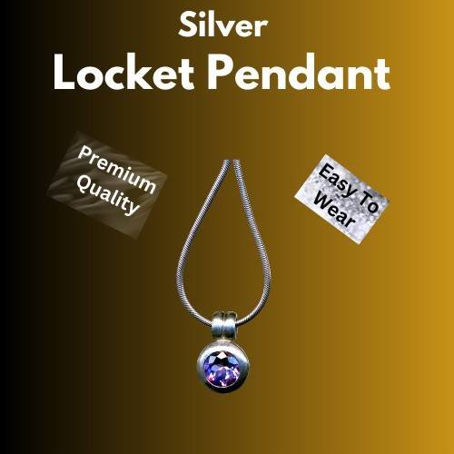 Silver locket pendant with premium quality and easy to wear design.