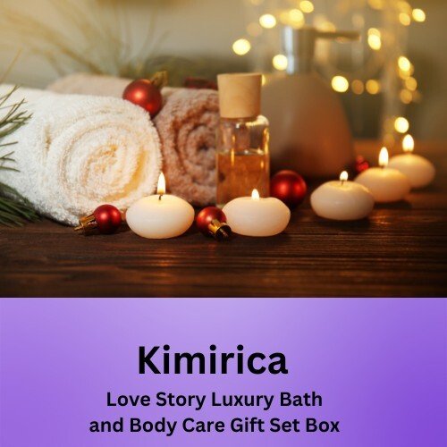 Kimirica Love Story Luxury Bath & Body Gift Set - Lavender Spa Collection for Moms, Birthdays & Anniversaries